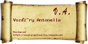 Vozáry Antonella névjegykártya